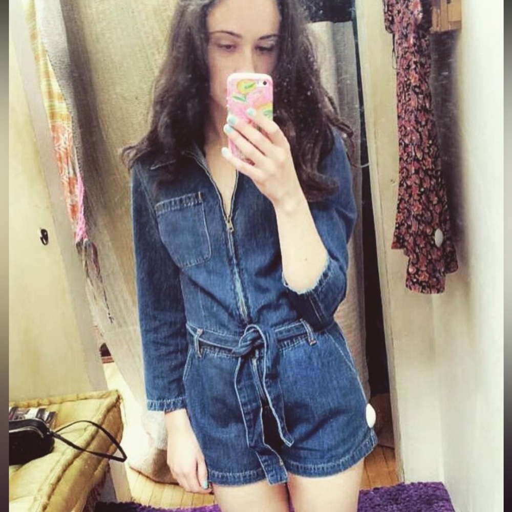 Denim Romper